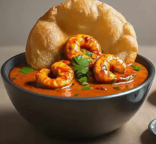 Curry with prawns